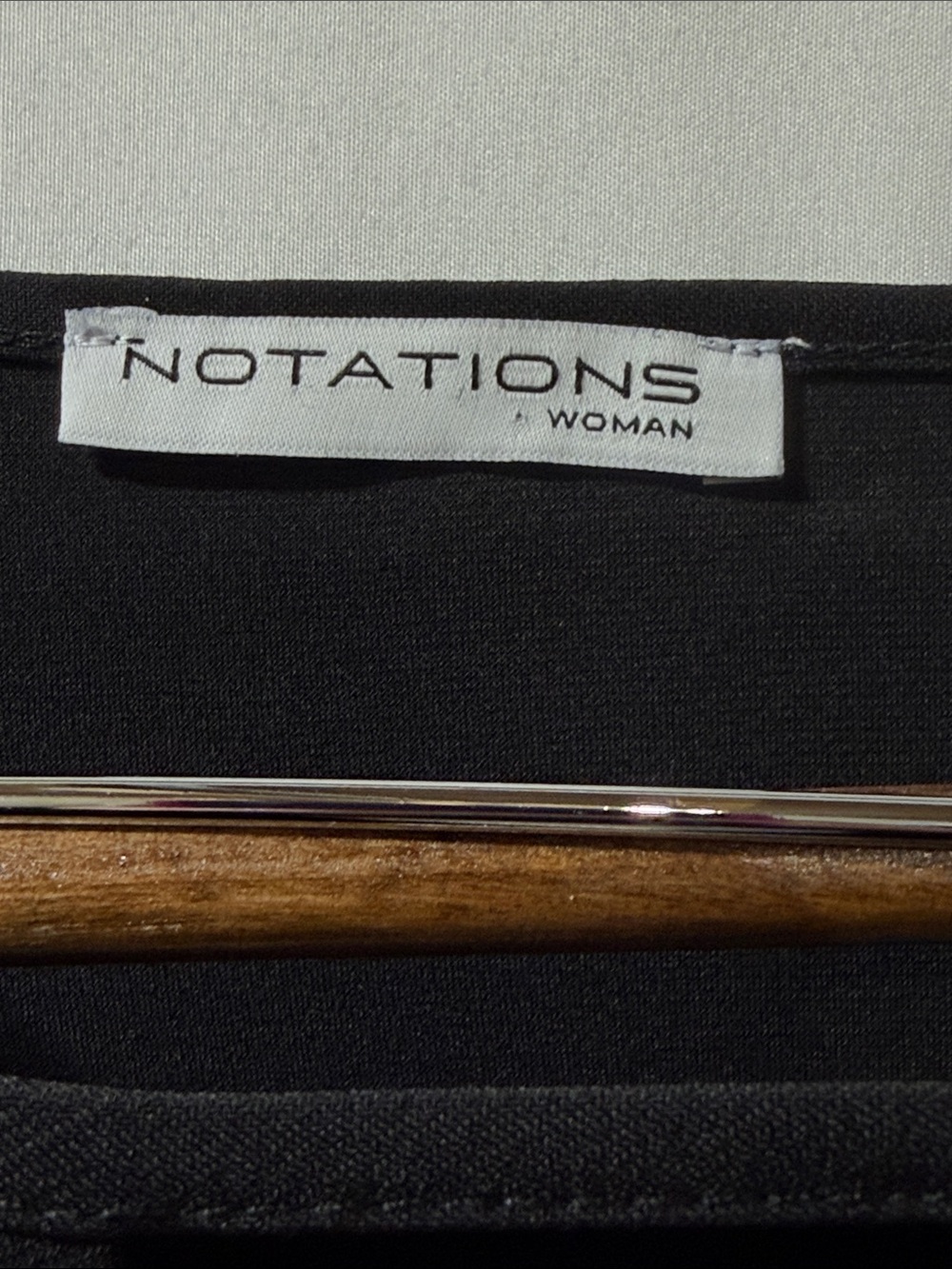 Notations Black Multi-Patterned V-Neck Pullover - Picture 2 of 7